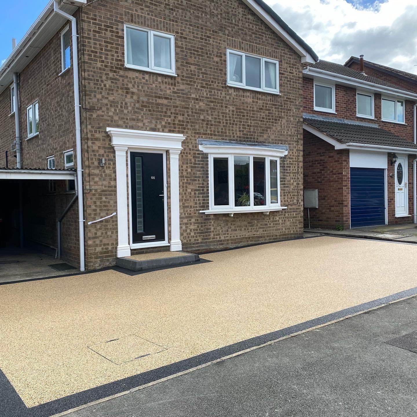 Honey resin driveway